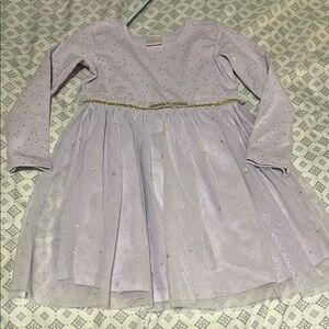 Hanna Andersson Lavender Kids Dress with Gold Accents - 4